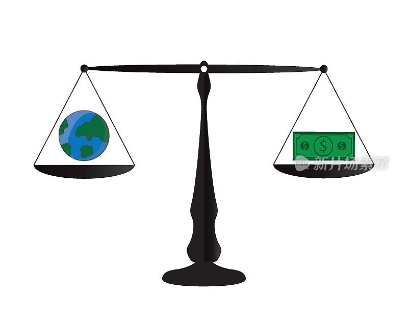 Business global scale concept. Earth and dollar